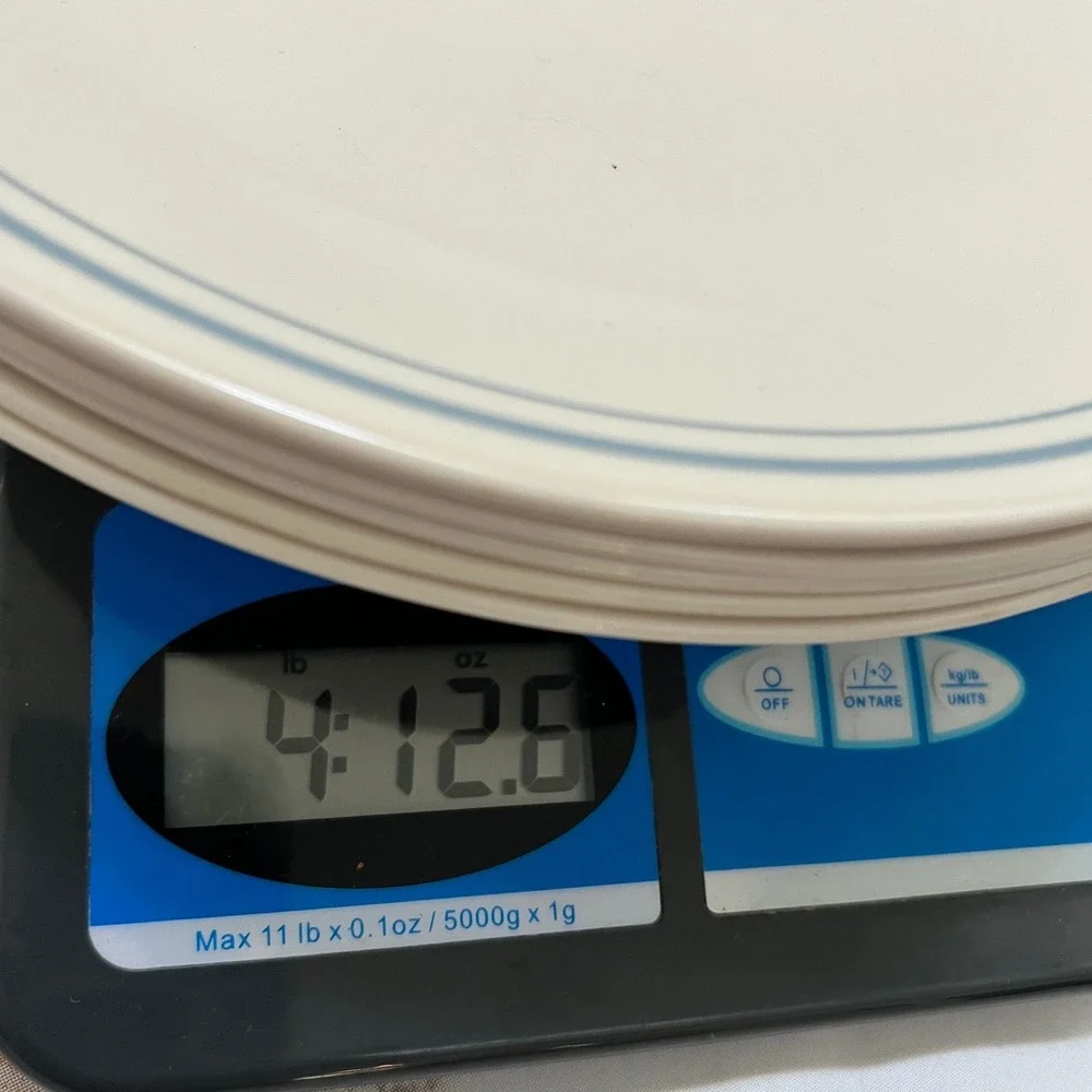 Corelle Dinner Plates Cream Blue Country Cornflower Set of 4 10.25